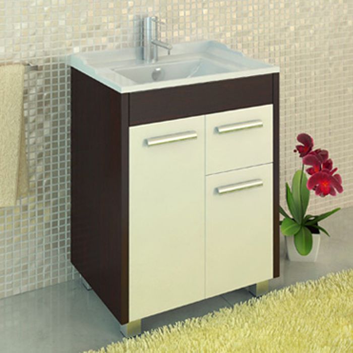 Тумба-комплект Comforty "Барселона-70", 85х70х44 см, с раковиной, цвет венге