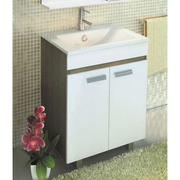 Тумба-комплект Comforty "Манчестер-60", 87х61х46.5 см, с раковиной, цвет венге