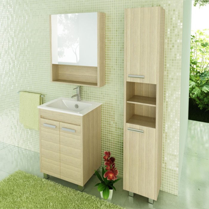 

Тумба-умывальник COMFORTY «Марио-60» сосна лоредо с раковиной Quadro 60