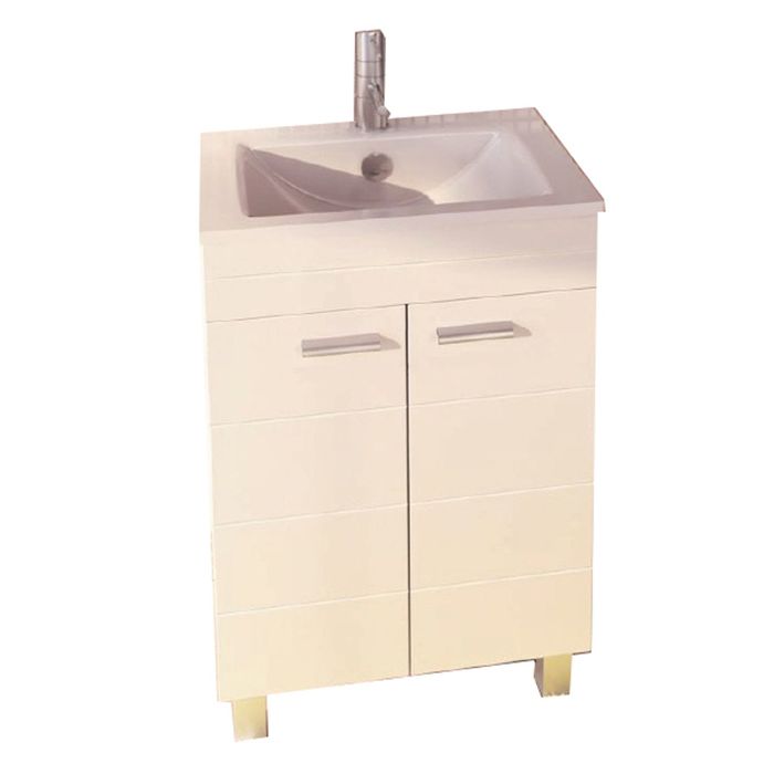 Тумба-комплект Comforty "Модена-60", 87х61х47 см, с раковиной, цвет белый