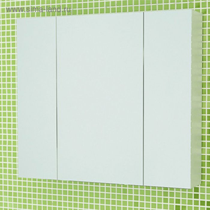 фото Зеркало-шкаф для ванной "римини-80" 70 х 80 х 15 см, белый comforty