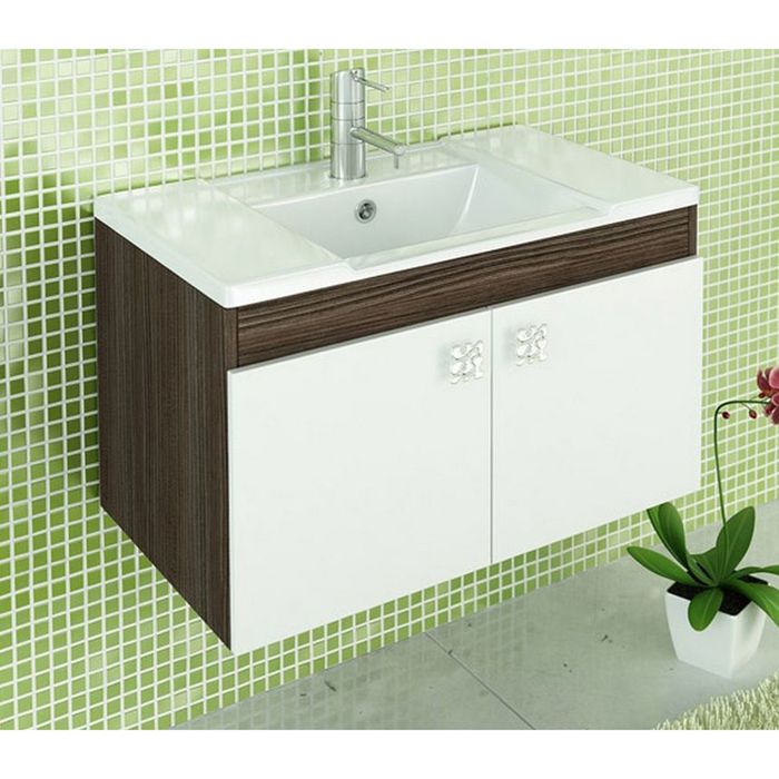 Тумба-комплект Comforty "Рио-80 П", 47х80х47 см, с раковиной, цвет дуб солсбери