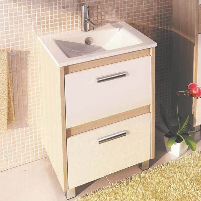 Тумба-комплект Comforty "Тулуза-60", 85.5х61х47 см, раковина Quadro 60, цвет сосна лоредо