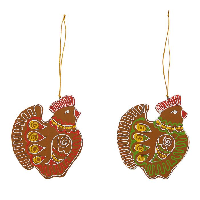 Фигурка "Курица" на подвеске , серия "Пряник", ручная роспись