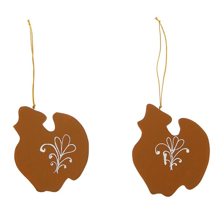 Фигурка "Курица" на подвеске , серия "Пряник", ручная роспись