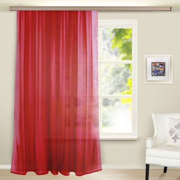 Штора вуаль, ширина 150 см, высота 260 см, цвет бордо