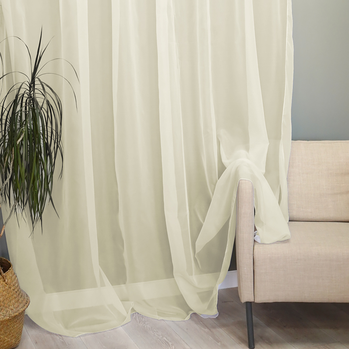 Штора вуаль, ширина 300 см, высота 260 см, цвет шампань