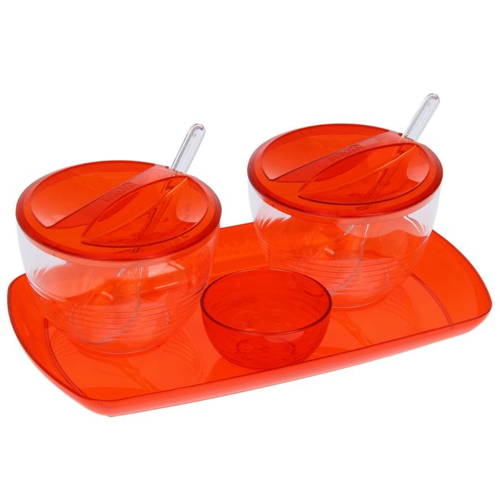 Набор для кухни Fresh, контейнеры 300 мл, цвет апельсин