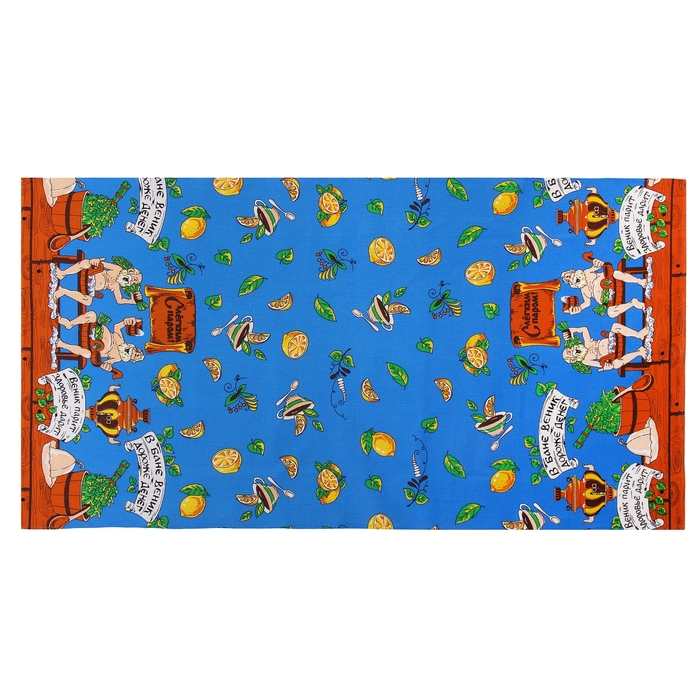 Полотенце банное вафельное "Банька" 80х150 см, МИКС, 160 г/м2,хлопок 100%