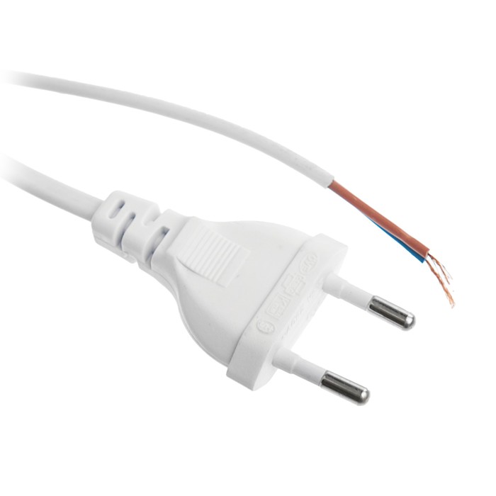 Шнур "СТОС", V3, с вилкой для бра, с диммером, 1.5 м, белый
