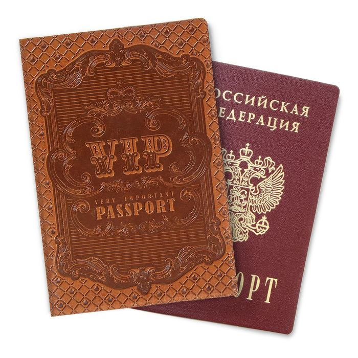 Паспортная обложка "VIP Passport", экокожа
