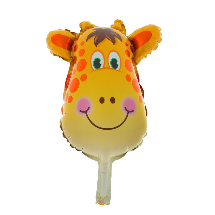 Шар Фольгированный Мини 10" "Голова Жирафа" для палочки с клапаном
