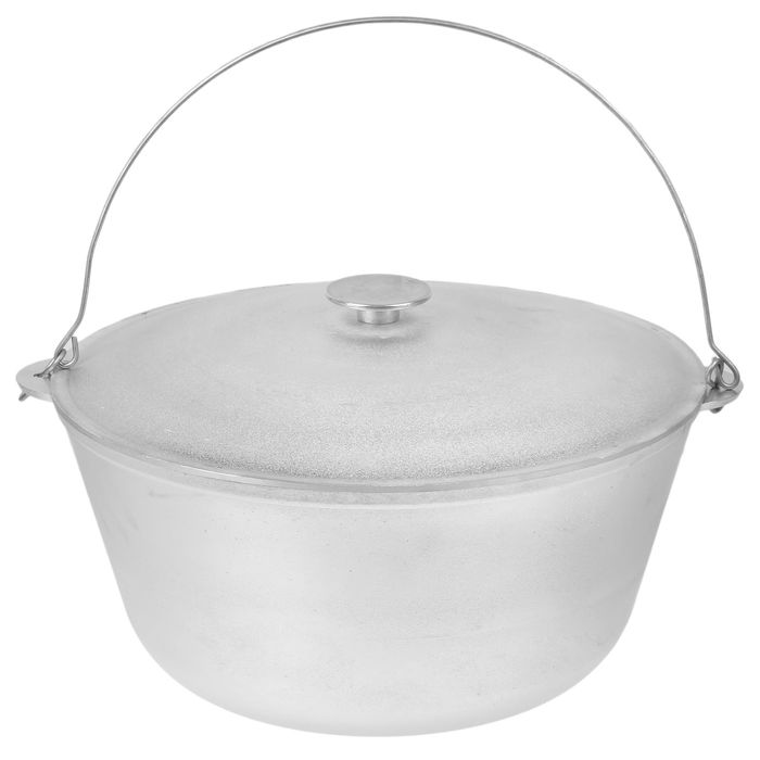 Казан походный 25 л, две ручки, крышка