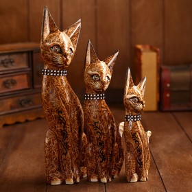 

Сувенир дерево (набор 3 шт) "Кошки" 30,25,20 см