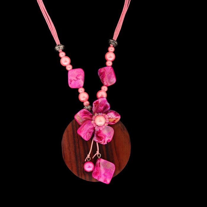 Колье "Космо" розовое