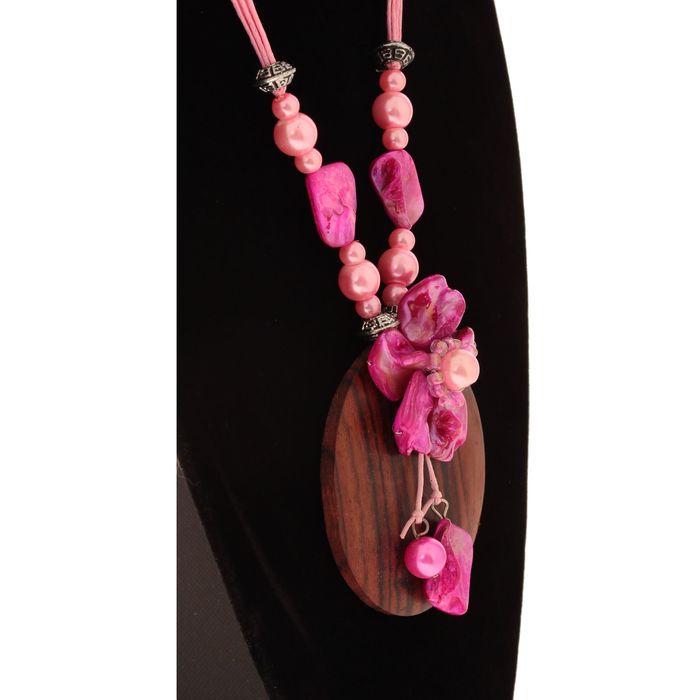 Колье "Космо" розовое