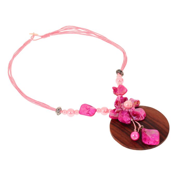 Колье "Космо" розовое