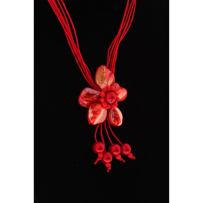Колье "Красный бутон"