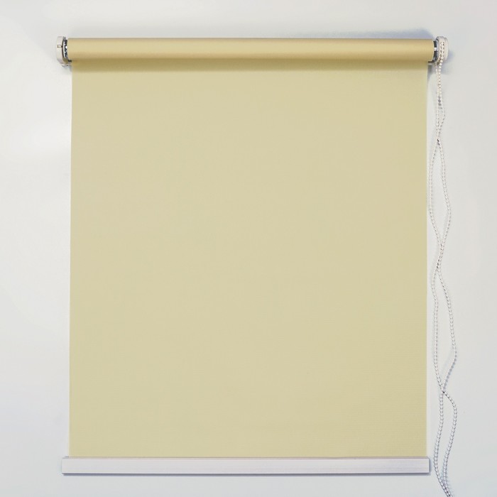 Штора рулонная 60×180 см (с учётом креплений 3,5 см), цвет кремовый