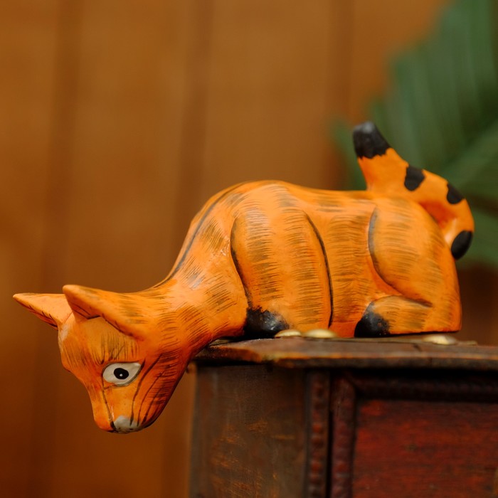 Сувенир "Котёнок Рыжик подглядывает"