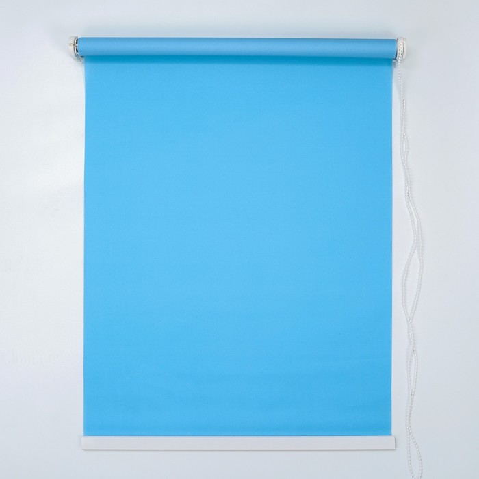 

Штора рулонная, 60×180 см (с учётом креплений 3,5 см), цвет голубой