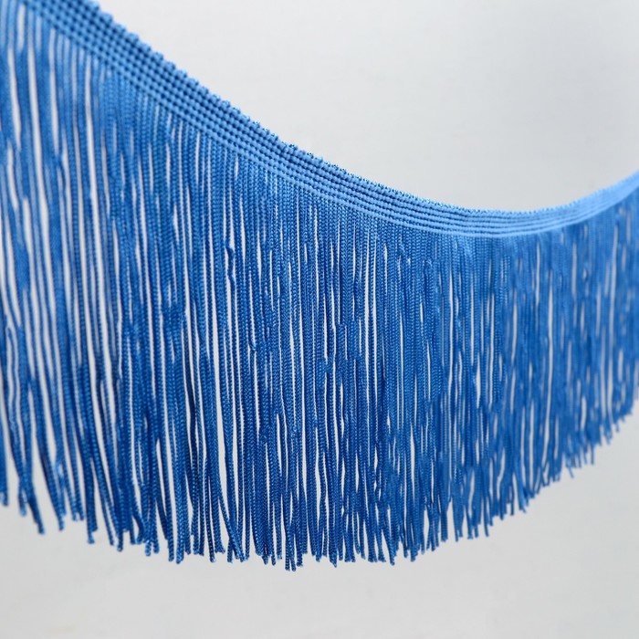 Тесьма декоративная "Бахромушка", ширина 10см, длина 5±1м, цвет голубой