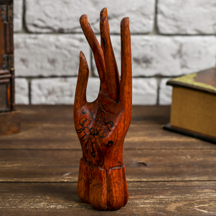 Подставка для колец "Рука роспись"