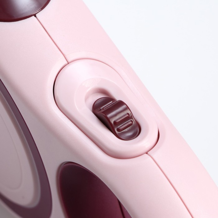 Рулетка с системой эффективного скручивания поводка, 3 м, до 18 кг, бордовая