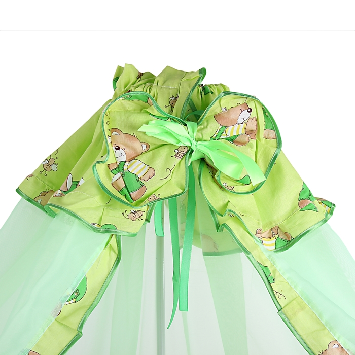 Комплект в кроватку "Мишки с мёдом" (4 предмета), цвет зелёный (арт. 1535)