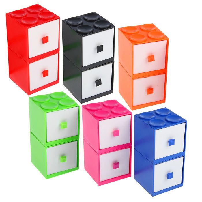 Набор банок для сыпучих продуктов 2 шт 9х9х18 см, цвета МИКС