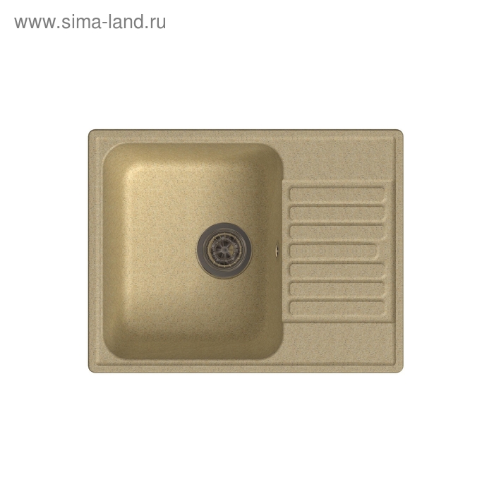 

Мойка кухонная из камня Granfest ECO-13, 620х480 мм, цвет бежевый