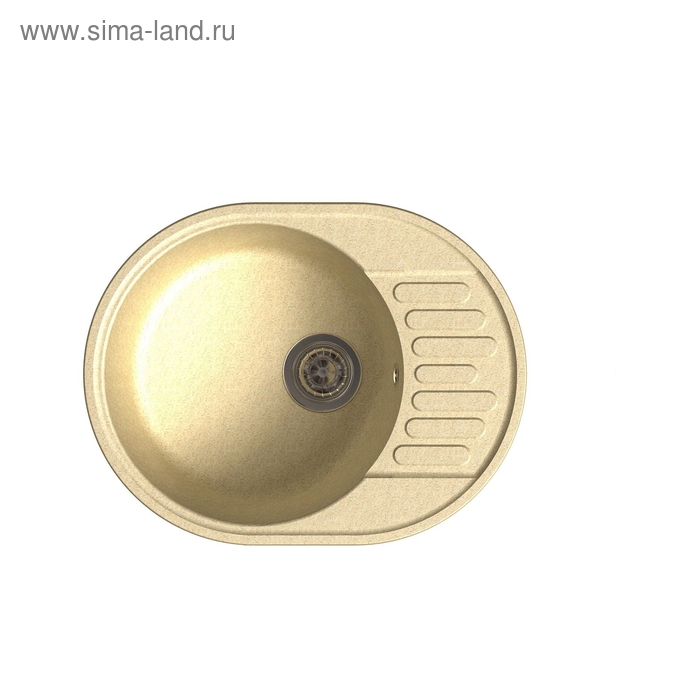 

Мойка кухонная из камня Granfest ECO-58, 620 х 480 мм, цвет бежевый