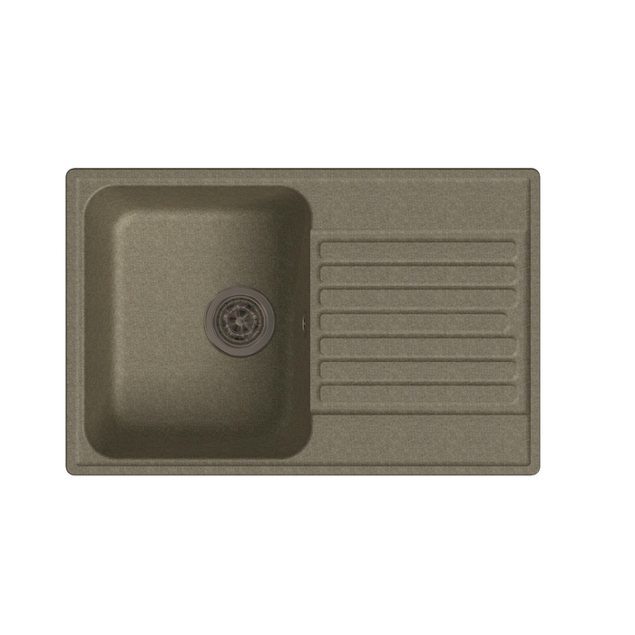 Мойка кухонная из камня Granfest ECO-78, 740х480 мм, цвет песочный