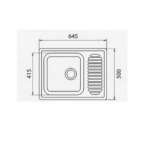 

Мойка кухонная из камня Granfest S645L, 645х500 мм, цвет белый