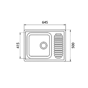 

Мойка кухонная из камня Granfest S645L, 645х500 мм, цвет серый