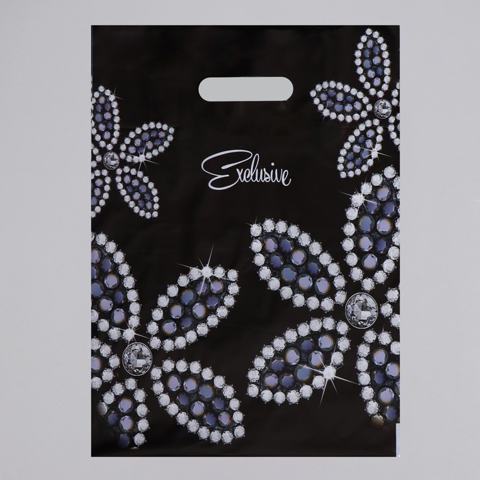 Пакет "Эксклюзив", полиэтиленовый с вырубной ручкой, 31х40 см, 60 мкм