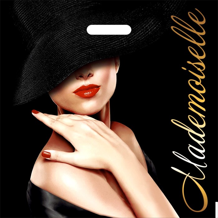 Пакет "Мадмуазель", полиэтиленовый с вырубной ручкой, 44х44 см, 70 мкм