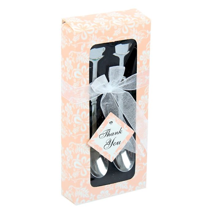 Набор сувенирных ложек металл "На кашу девочке" набор 2 шт 10,3х2 см