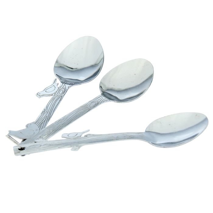 Набор сувенирных ложек металл "Птичьи трели" набор 3 шт 13,8х3,8 см