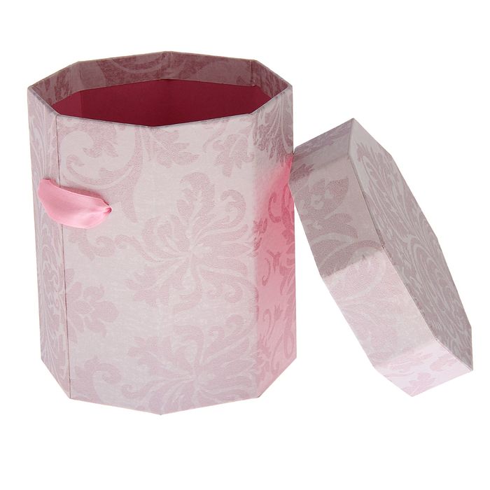 Набор коробок 3в1 "Узор", розовый, 21 х 21 х 21 - 14,5 х 14,5 х 15,5 см