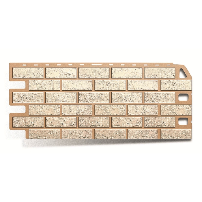 Фасадная панель "Кирпич", белый 1,14х0,48м