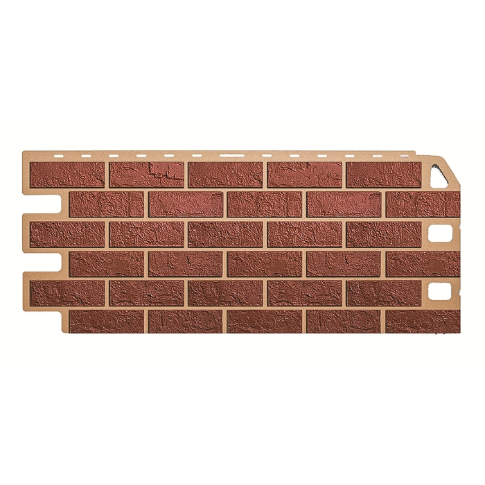 Фасадная панель "Кирпич", красный 1,14х0,48м