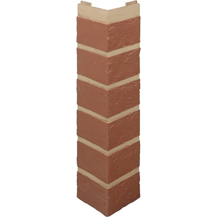 Наружный угол "Кирпич", красный 0,47х0,1м