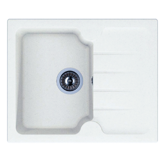 Мойка кухонная из камня Dr.Gans "Лора-620", 620х510 мм, цвет белый