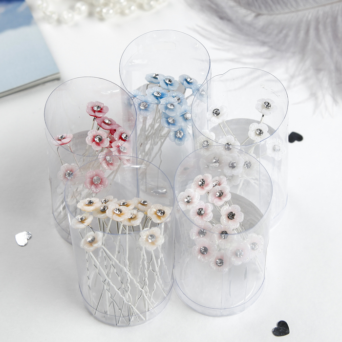 Шпилька для волос "Цветочный веер" микс