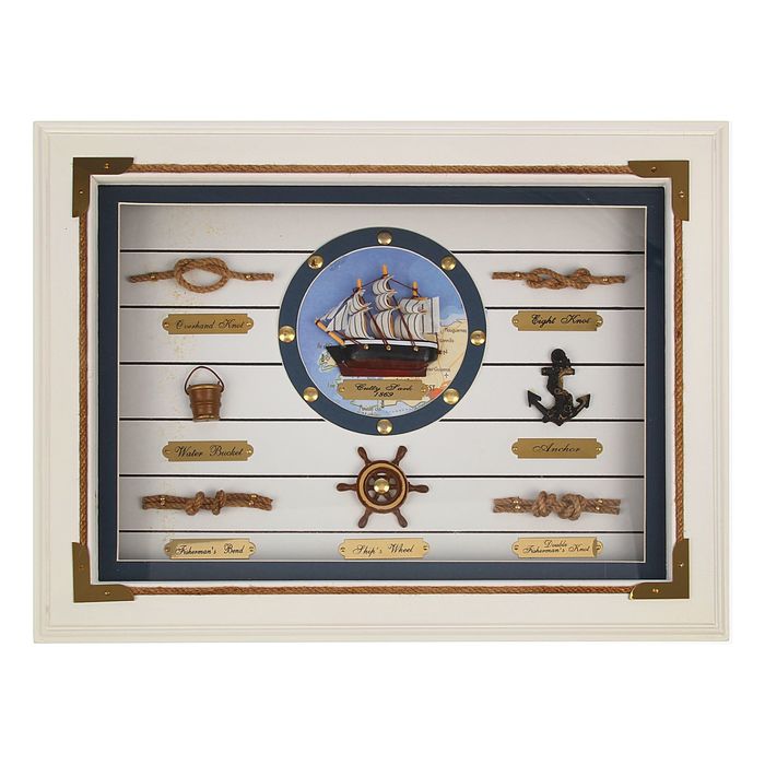 Панно настенное «Морские узлы» в раме, 40 х 30 х 3 см