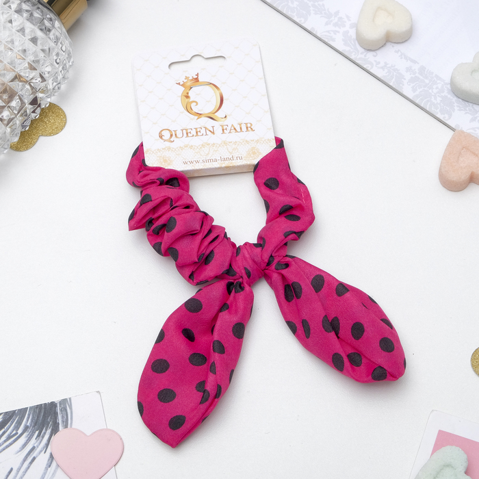 Резинка для волос "Орбита" с ушками, горох, микс