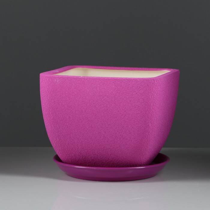 Кашпо "Ноктюрн" шёлк, фиолетовое, 4,8 л