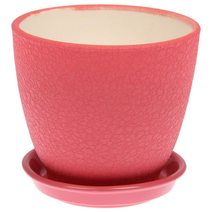 Кашпо "Кедр" шёлк, розовая дымка, 2,2 л