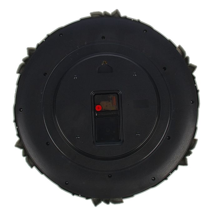 Часы настенные круглые "Пышные цветы", d=48 см, рама чёрная лепнина, циферблат белый